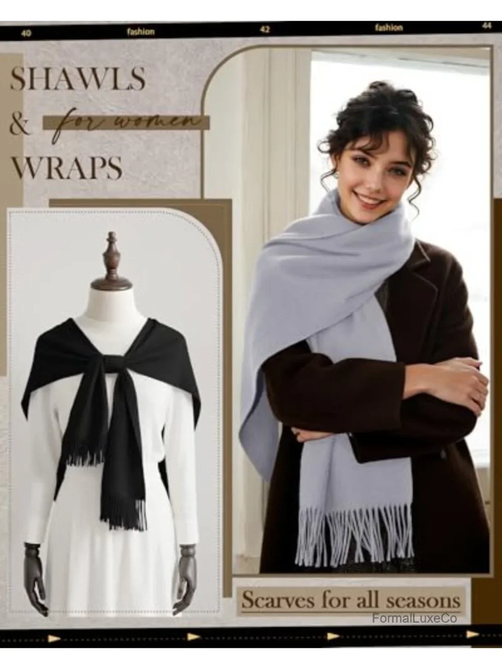 3 Pack Lightweight Shawl Wraps, Soft Polyester Blend, Wedding Bridesmaid